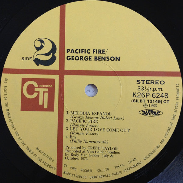 George Benson - Pacific Fire (LP, Album)