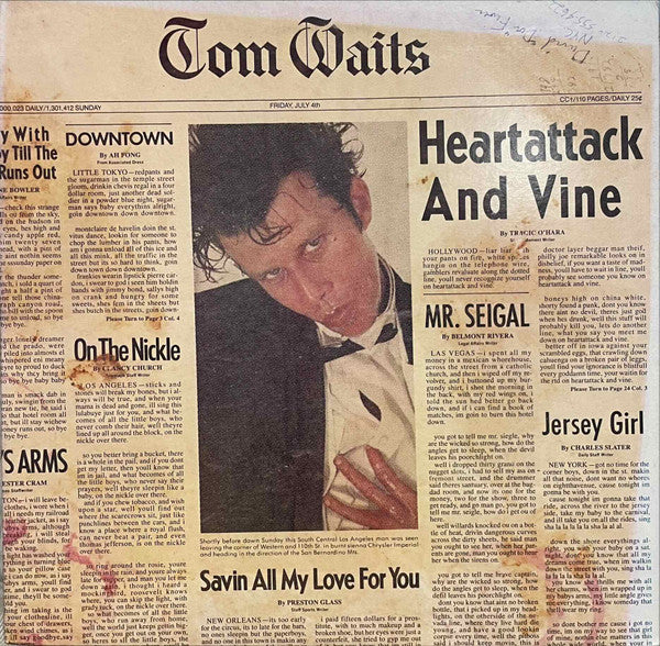Tom Waits - Heartattack And Vine (LP, Album, RE, All)