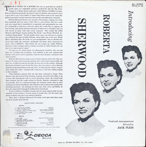 Roberta Sherwood - Introducing (LP)
