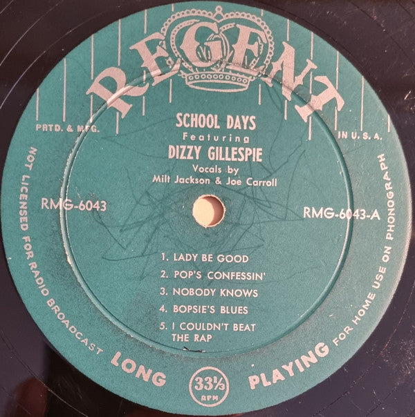 Dizzy Gillespie - School Days(LP, Album, Mono)