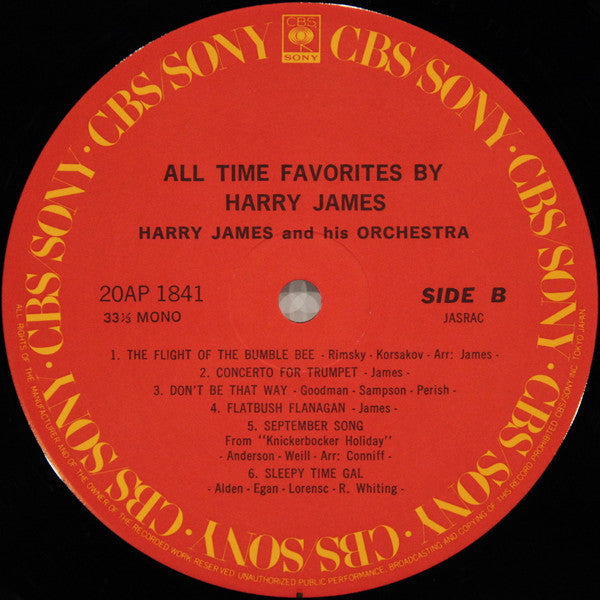 Harry James (2) - All Time Favorites (LP, Album, Mono, RE)