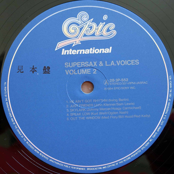 Supersax & L. A. Voices - Supersax & L.A. Voices Volume 2 (LP, Album)