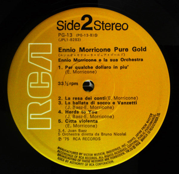 The Ennio Morricone Orchestra - Ennio Morricone Pure Gold  (LP, Comp)