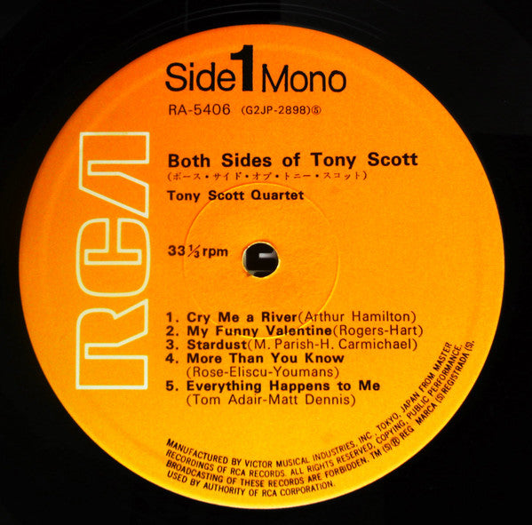 Tony Scott Quartet* - Both Sides Of Tony Scott (LP, Mono)