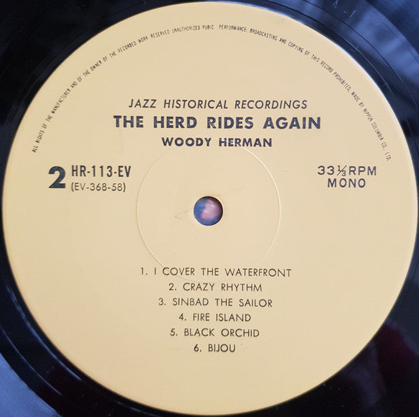 Woody Herman - The Herd Rides Again (LP, Album, Mono)
