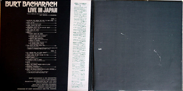 Burt Bacharach - Live In Japan (LP, Album, Gat)