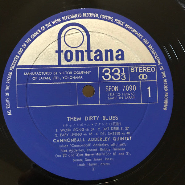 The Cannonball Adderley Quintet - Them Dirty Blues (LP, Album)