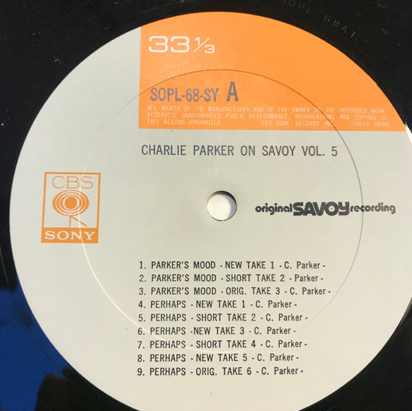 Charlie Parker - Charlie Parker On Savoy Vol. 5 (LP, Comp)