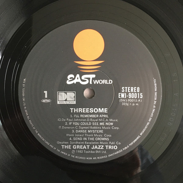 The Great Jazz Trio - Threesome (LP, Album)