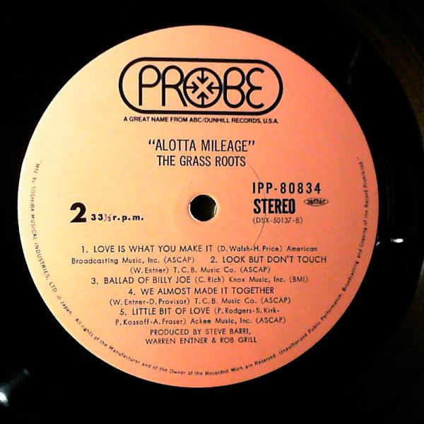 The Grass Roots - Alotta Mileage (LP, Album)
