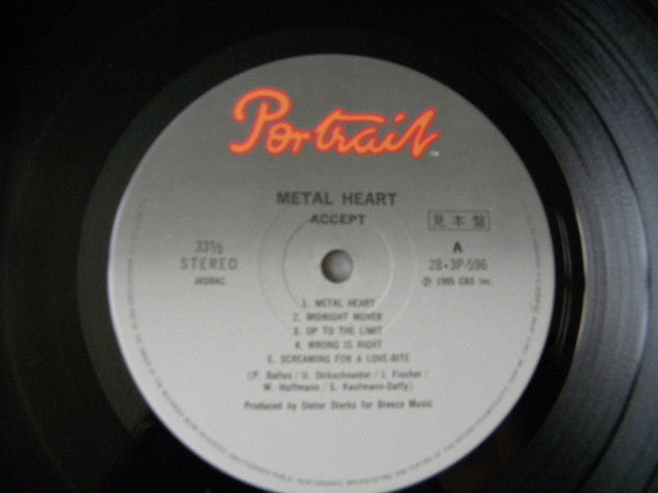 Accept - Metal Heart (LP, Album, Promo)