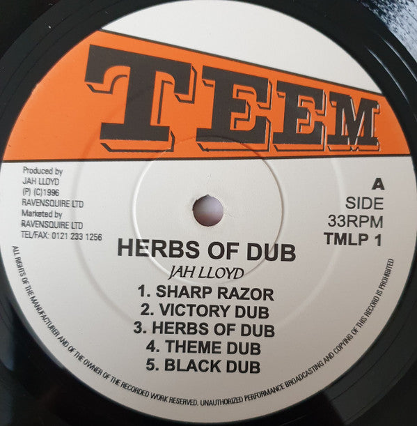 Jah Lloyd - Herbs Of Dub (LP)