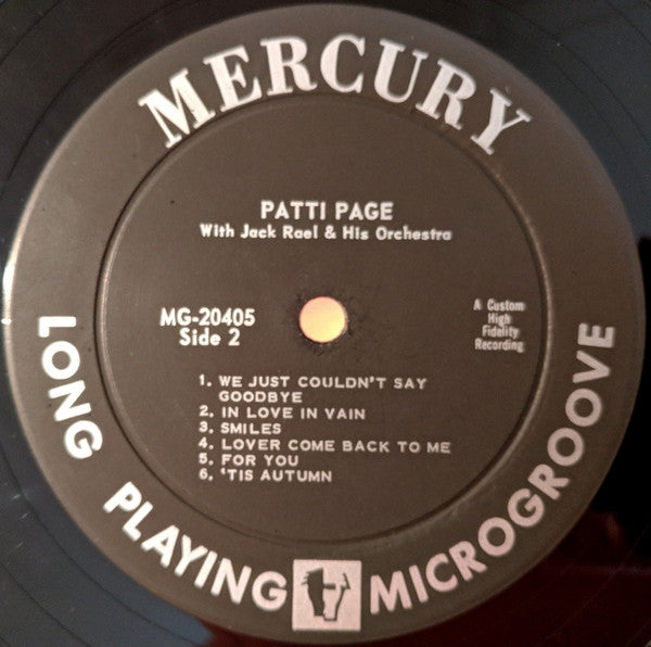 Patti Page - Indiscretion (LP, Album, Mono)