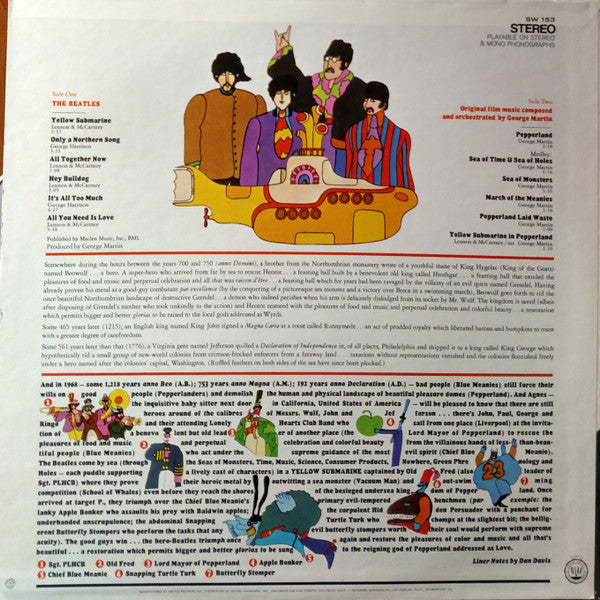 The Beatles - Yellow Submarine (LP, Album, RE, Cap)