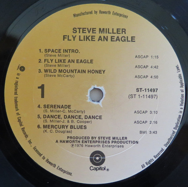 Steve Miller Band - Fly Like An Eagle (LP, Album, Gol)