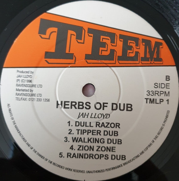 Jah Lloyd - Herbs Of Dub (LP)