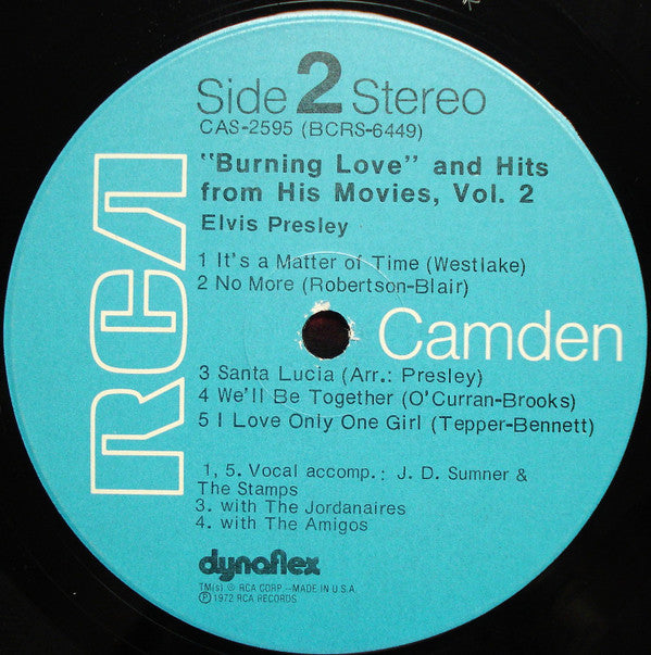 Elvis* - Burning Love And Hits From His Movies Vol. 2 (LP, Comp, Roc)