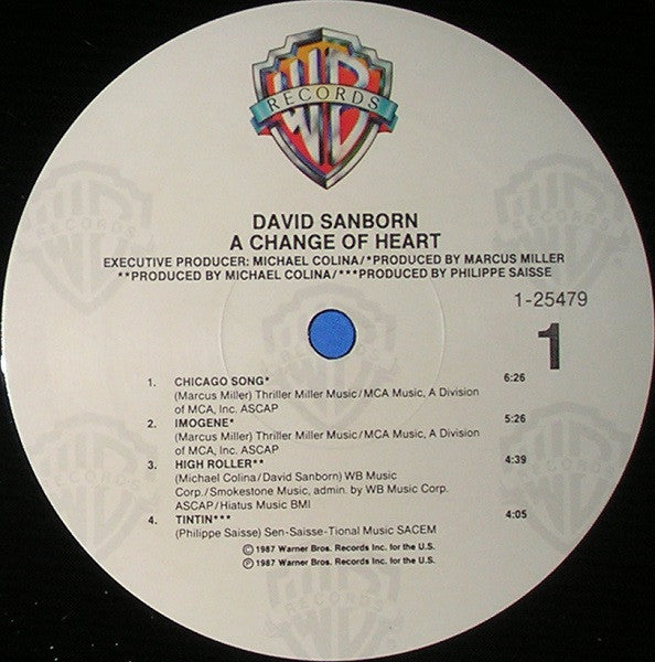 David Sanborn - A Change Of Heart (LP, Album, All)