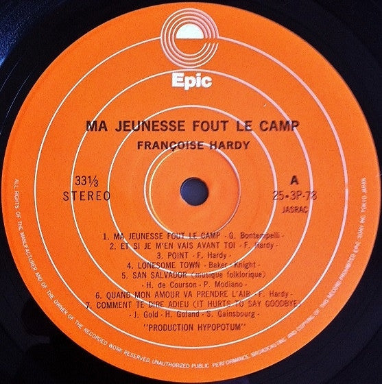 Françoise Hardy - Ma Jeunesse Fout Le Camp (LP, Comp)