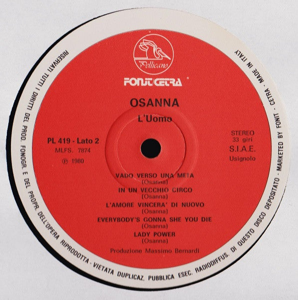 Osanna - L'Uomo (LP, Album, RE)