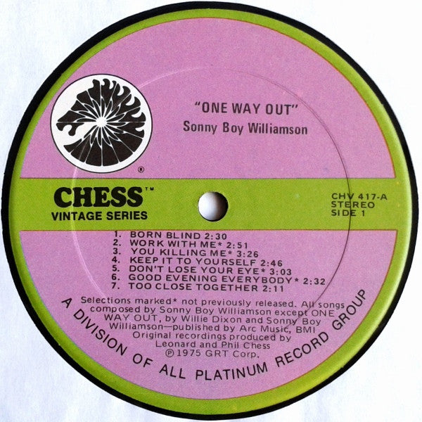 Sonny Boy Williamson (2) - One Way Out (LP, Comp, RE)