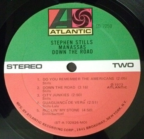 Stephen Stills, Manassas - Down The Road (LP, Album, Mon)