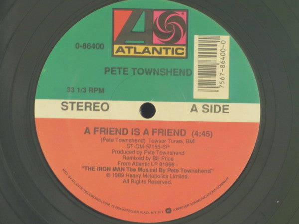 Pete Townshend - A Friend Is A Friend (12"", Maxi)