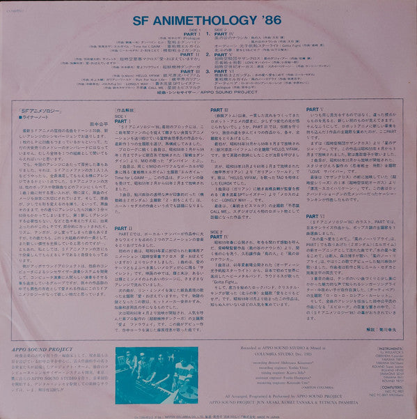 Appo Sound Project - SF Animethology '86 (LP, Album)