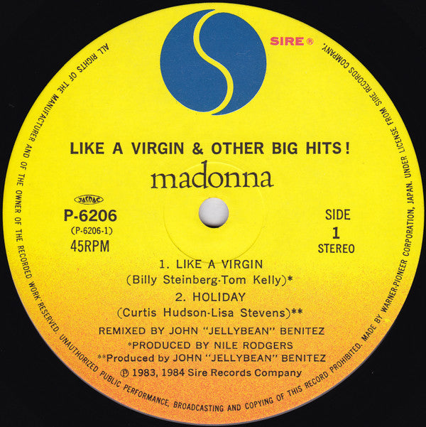 Madonna - Like A Virgin & Other Big Hits! (12"", MiniAlbum, Comp)