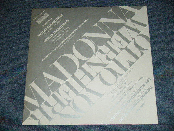 Madonna & Otto Von Wernherr - Wild Dancing (12"")