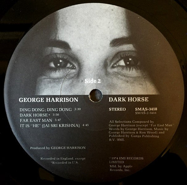 George Harrison - Dark Horse (LP, Album, Gat)