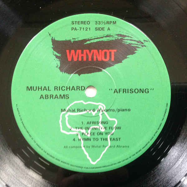 Muhal Richard Abrams - Afrisong (LP, Album)