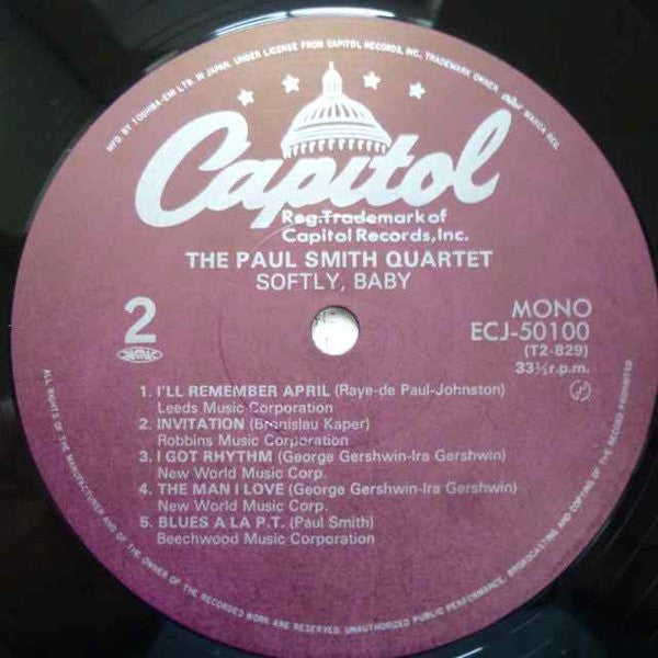 Paul Smith Quartet - Softly, Baby (LP, Album, Mono, RE)