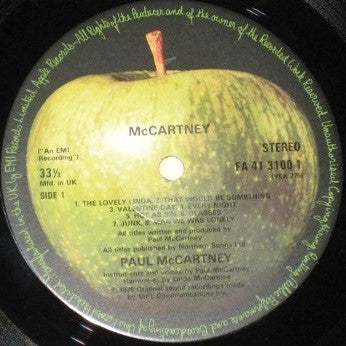 Paul McCartney - McCartney (LP, Album, RE)