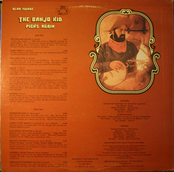 Alan Munde - The Banjo Kid Picks Again (LP, Album)