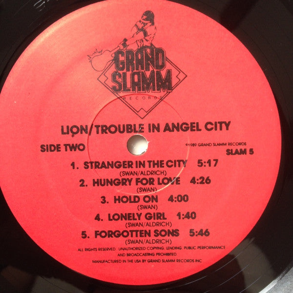 Lion (5) - Trouble In Angel City (LP, Album)