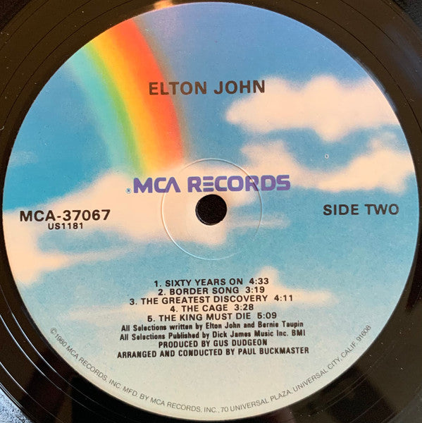 Elton John - Elton John (LP, Album, RE, Glo)