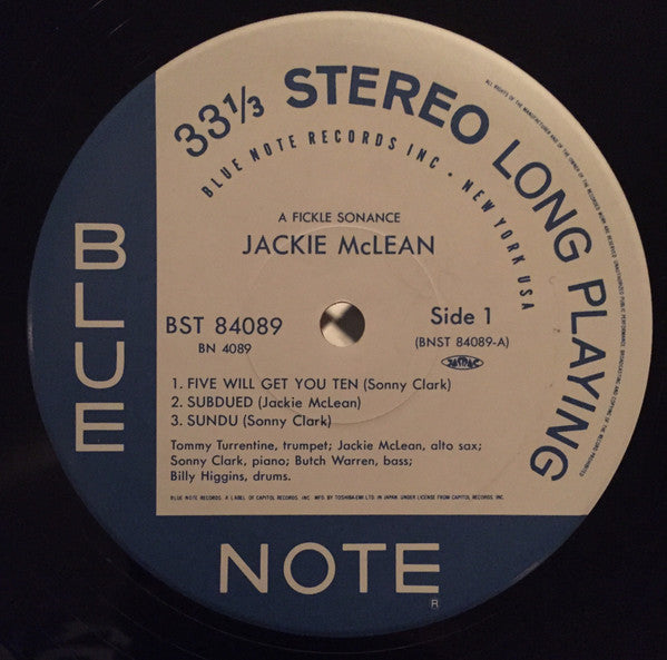 Jackie McLean - A Fickle Sonance (LP, Album, Ltd, RE)
