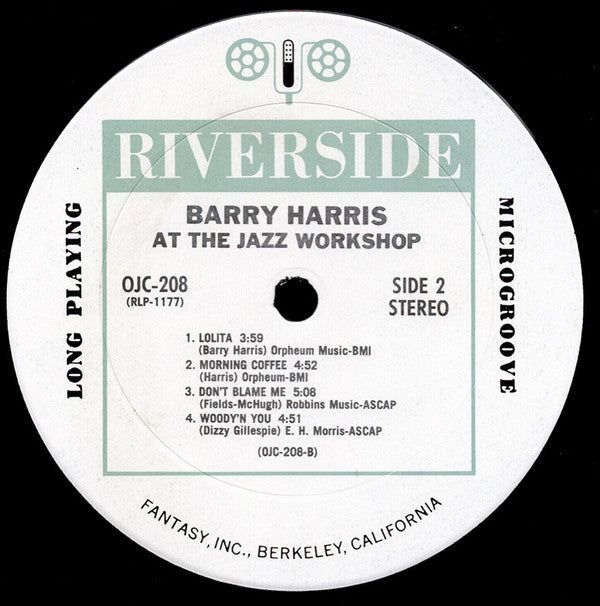 Barry Harris (2) - At The Jazz Workshop (LP, Album, RE)
