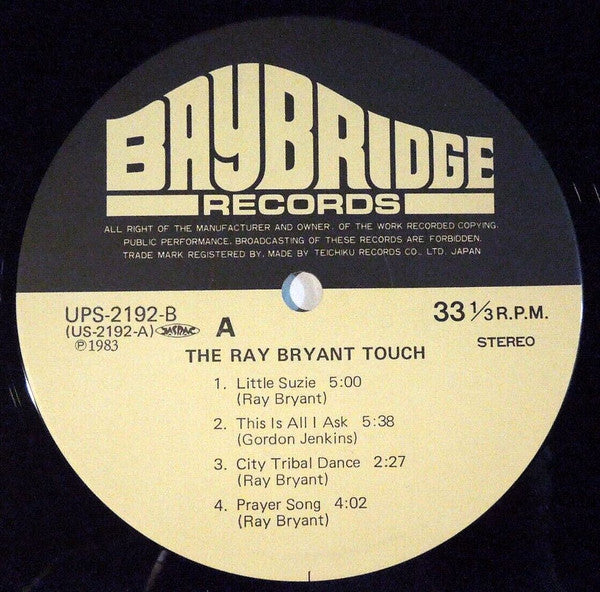 Ray Bryant - The Ray Bryant Touch (LP, Album, RE)