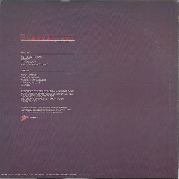 Stanley Clarke/George Duke - The Clarke / Duke Project II (LP, Album)