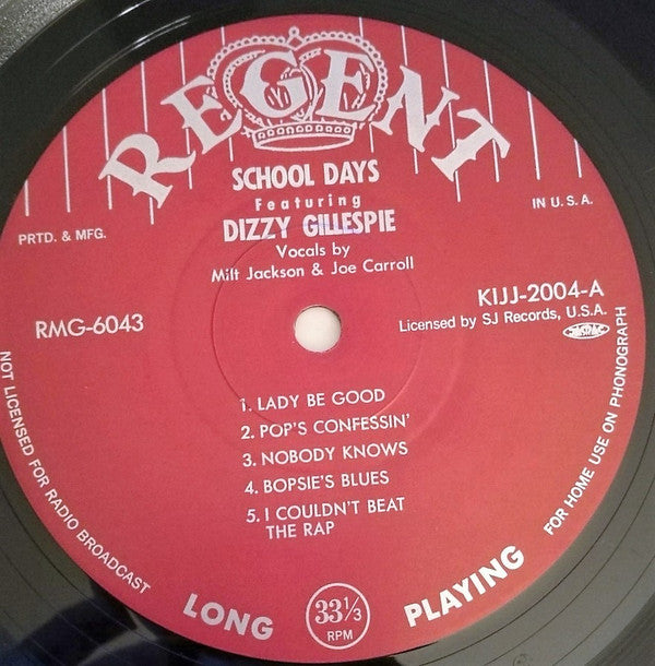 Dizzy Gillespie - School Days(LP, Album, Mono, RE)