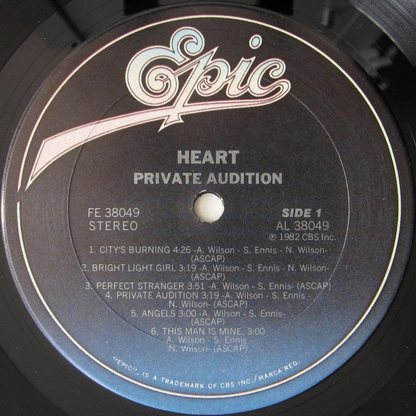 Heart - Private Audition (LP, Album, Car)