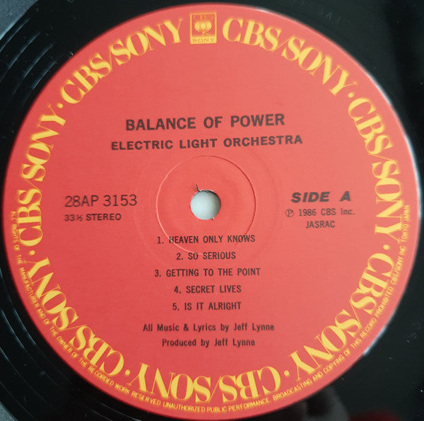 Electric Light Orchestra - Balance Of Power (LP, Album)