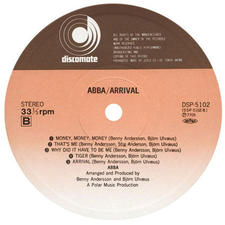 ABBA = アバ* - Arrival = アライバル (LP, Album, RE)