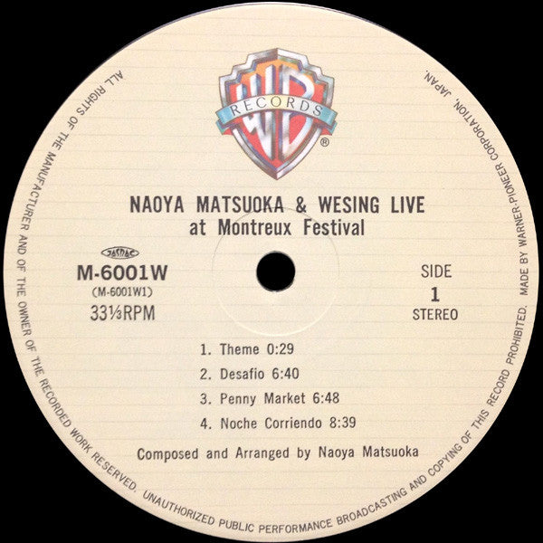 Naoya Matsuoka & Wesing - Live At Montreux Festival (2xLP, Album)