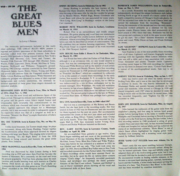 Various - The Great Blues Men (2xLP, Comp, RE)