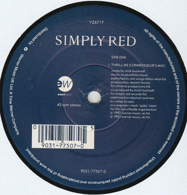 Simply Red - Thrill Me (12"", Single)