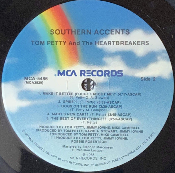 Tom Petty And The Heartbreakers - Southern Accents (LP, Album, Pin)