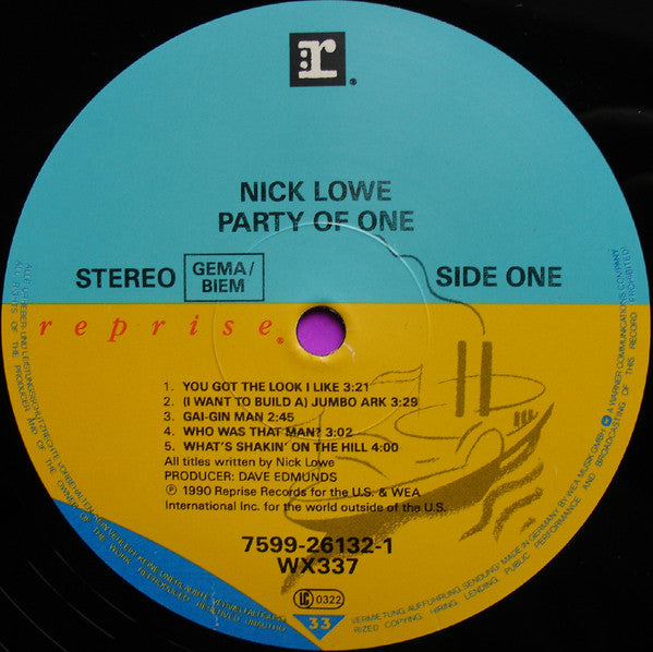 Nick Lowe - Party Of One (LP, Album)